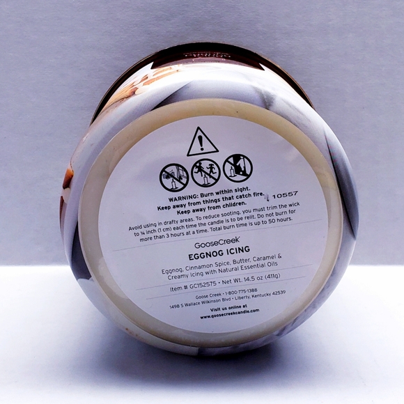 Goose Creek EGGNOG ICING Large 3-Wick Scented Candle, 14.5 oz - Picture 4 of 5
